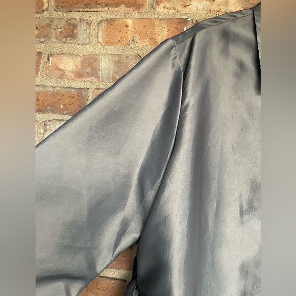 Vintage Diane Von Furstenberg DVF Concepts Steel Gray Iridescent Overcoat🖤 - Picture 4 of 11